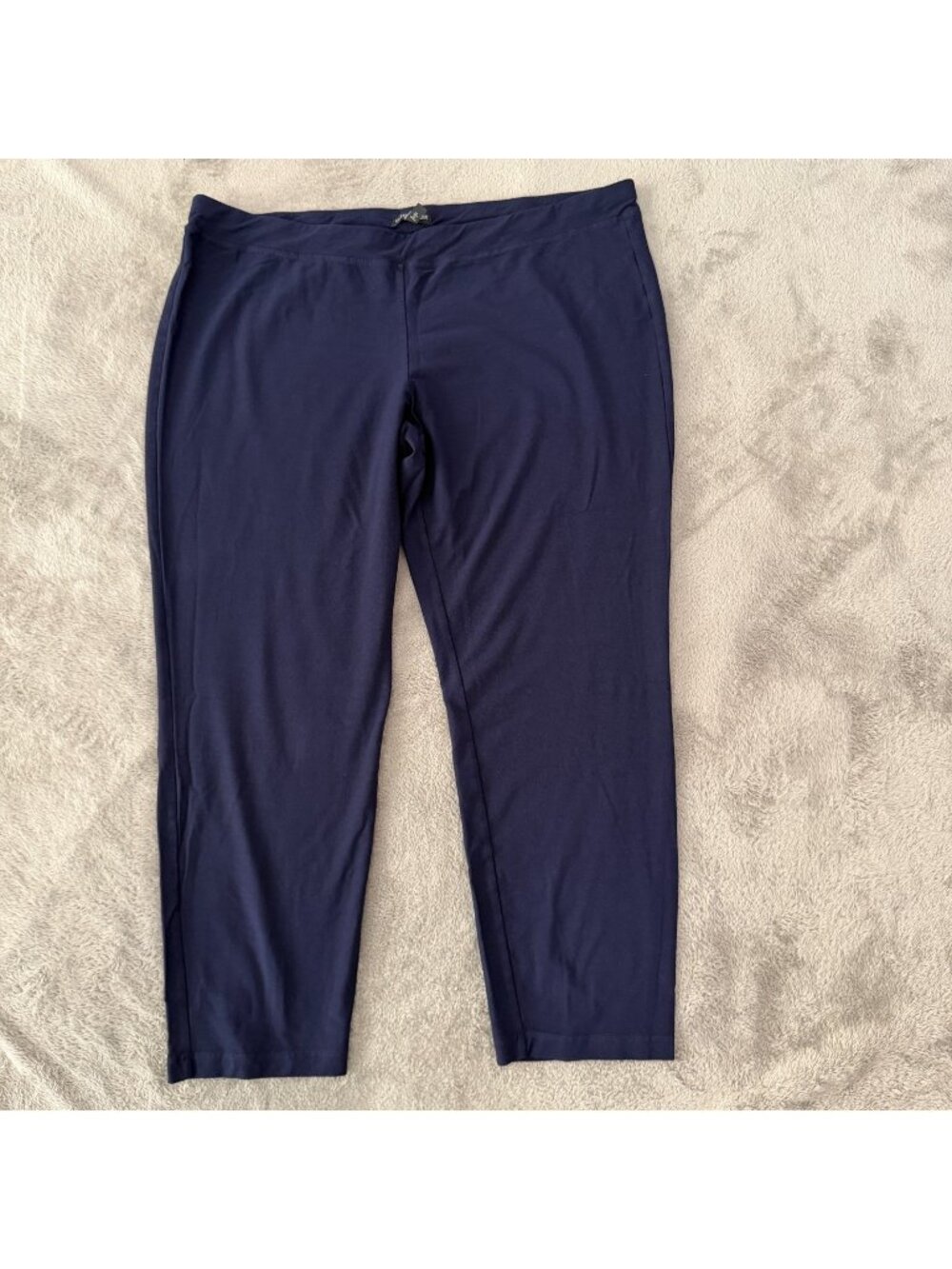 Eileen Fisher Pull On Navy Blue Crepe Pants Womens size 2X 2XL